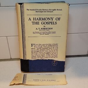 A Harmony of the Gospels Book By A. T. Robertson Hardcover 1950 Antique Vintage